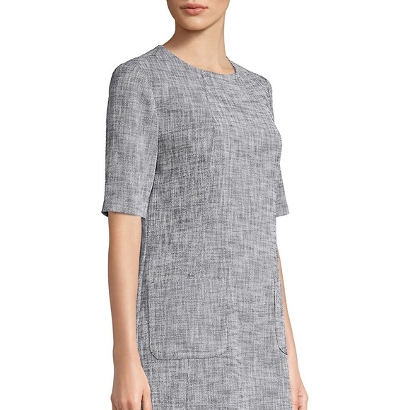 ❤️❤️Trina Turk Paradiso Crosshatch Short-Sleeve Sheath Dress size 10❤️❤️ - Picture 4 of 12